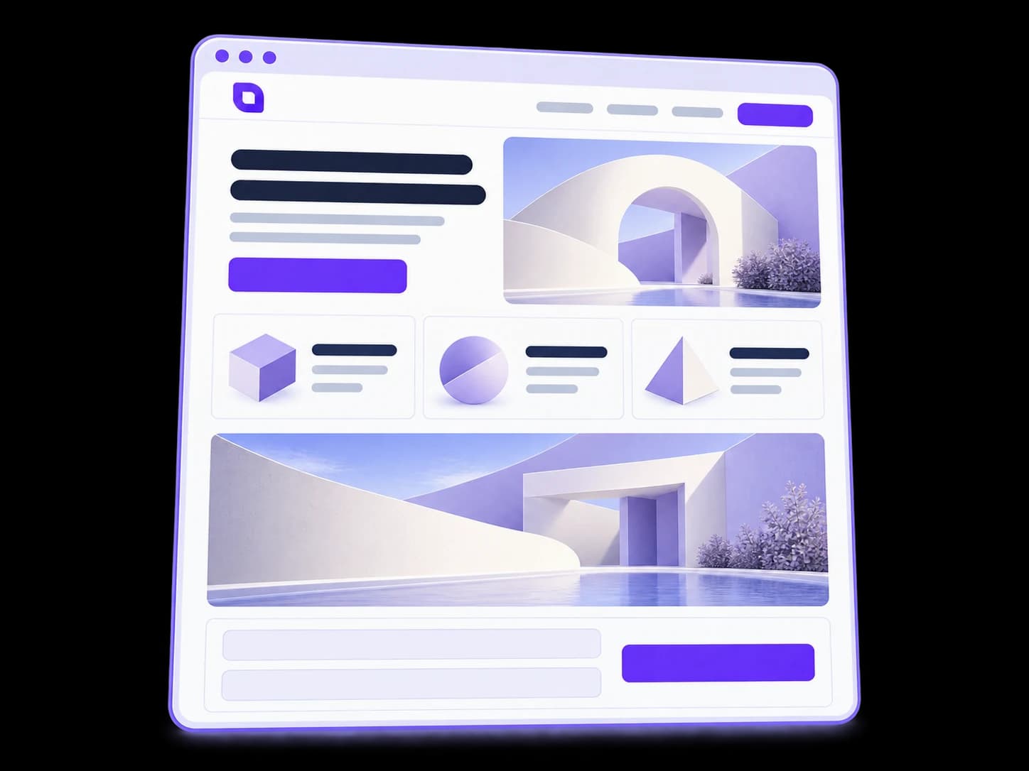 A single landing page with a sequence of sections and an enquiry form.