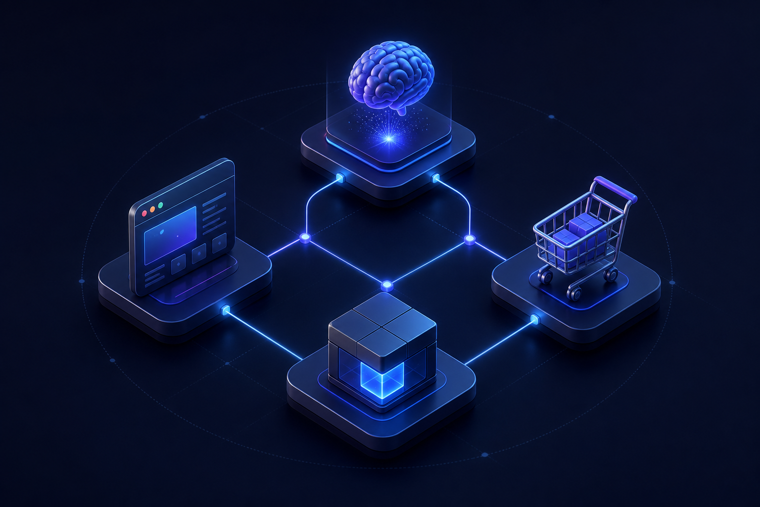 Adjacent services: web platforms, AI automation, ecommerce, and portfolio case studies